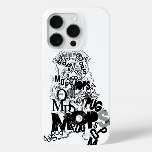 #Mops auf dem Fall der Nummer Phone Case-Mate iPhone Hülle (Rückseite)
