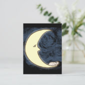 Mops auf dem Mond Postkarte (Stehend Vorderseite)