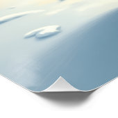 Mops auf dem Winterfestplatz Weihnachtsmalerei Poster (Ecke)