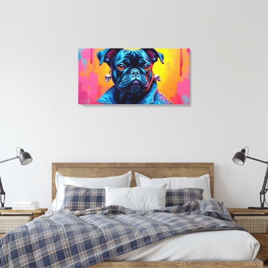 MOPS AUF DER STRASSE NACH Nirgendwo 5 Leinwanddruck (Insitu (Schlafzimmer))