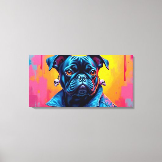 MOPS AUF DER STRASSE NACH Nirgendwo 5 Leinwanddruck (Vorderseite)