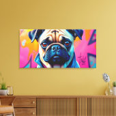 MOPS AUF DER STRASSE NACH Nirgendwo 6 Leinwanddruck (Insitu (Wohnzimmer))