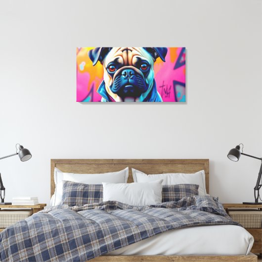 MOPS AUF DER STRASSE NACH Nirgendwo 6 Leinwanddruck (Insitu (Schlafzimmer))