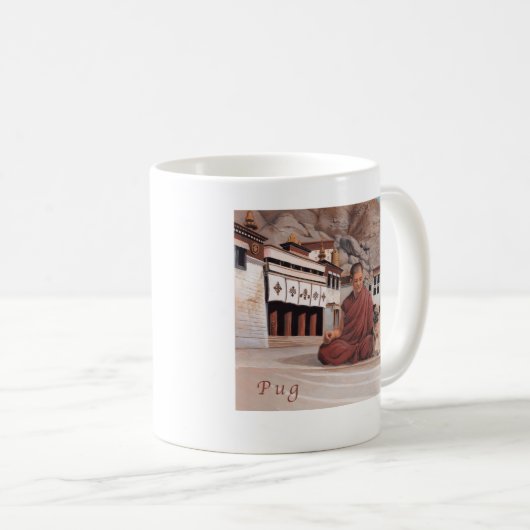 Mops auf einer Tasse (VorderseiteRechts)