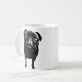 Mops auf einer Tasse (Vorderseite Links)