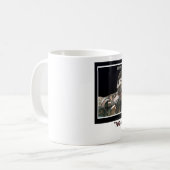 "MOPS auf einer TASSE" Kaffeetasse (Vorderseite Links)