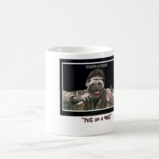 "MOPS auf einer TASSE" Kaffeetasse (Mittel)