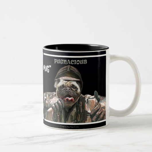 "MOPS auf einer TASSE" Tasse (Rechts)