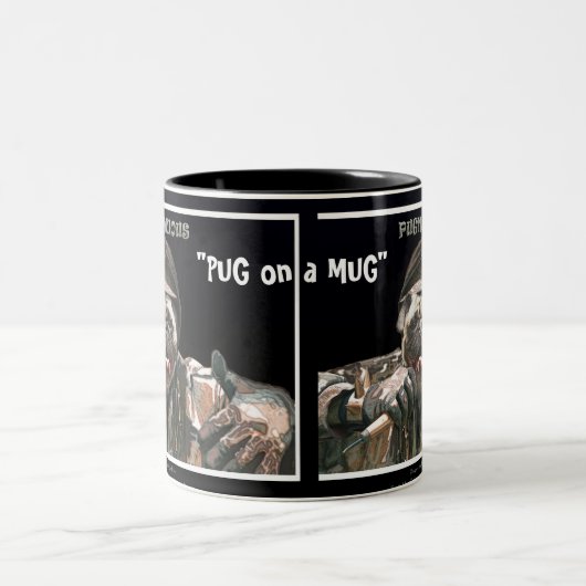 "MOPS auf einer TASSE" Tasse (Mittel)