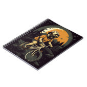 Mops auf Fahrrad Cartoon für Kinder Notizblock (Linke Seite)