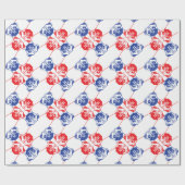 Mops auf Französisch Geschenkpapier (Flach)