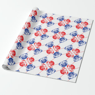 Mops auf Französisch Geschenkpapier