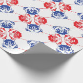 Mops auf Französisch Geschenkpapier (Ecke)
