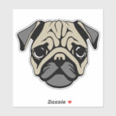 Mops Aufkleber (Blatt)