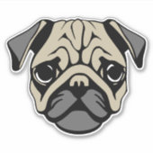 Mops Aufkleber (Vorderseite)