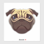 Mops Aufkleber (Blatt)