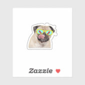 Mops Aufkleber (Blatt)