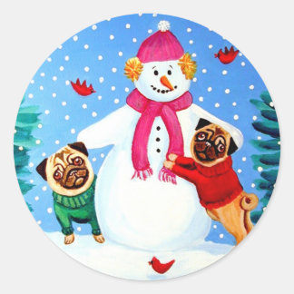 Mops Aufkleber Frostische Helfer