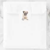 Mops Aufkleber – Klassischer runder Aufkleber, Hun (Tasche)