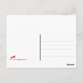 Mops aus Buchstaben Postkarte (Rückseite)