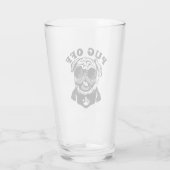 Mops aus | Funny Pub Spaß für Mops Liebhaber Glas (Rückseite)