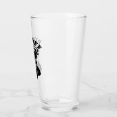 Mops aus | Funny Pub Spaß für Mops Liebhaber Glas (Links)