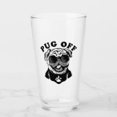 Mops aus | Funny Pub Spaß für Mops Liebhaber Glas (Vorderseite)