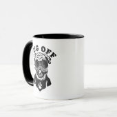 Mops aus | Funny Pub Spaß für Mops Liebhaber Tasse (Vorderseite Links)