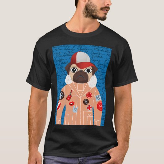 Mops aus Manhattan T-Shirt (Vorderseite)