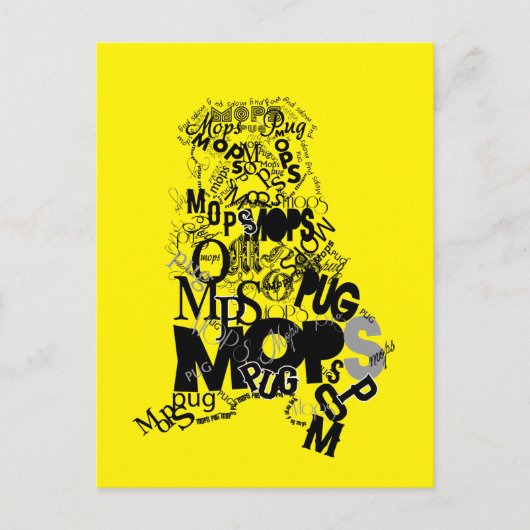 Mops aus Typ Postkarte (Vorderseite)