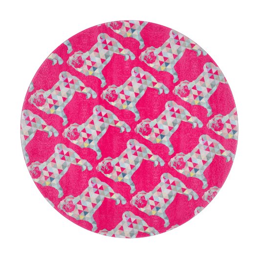 Mops-Ausschnitt-Brett Schneidebrett (Vorderseite)