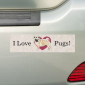 Mops Autoaufkleber (Auf Auto)