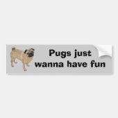 Mops-Autoaufkleber Autoaufkleber (Vorne)