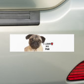 Mops-Autoaufkleber" ich Liebe mein Mops " Autoaufkleber (Auf Auto)