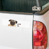 Mops-Autoaufkleber" ich Liebe mein Mops " Autoaufkleber (Auf Lkw)