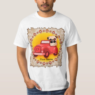 Mops Autofahren T - Shirt