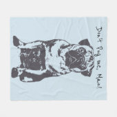 Mops-Baby-Decke, Mops-Zuhause-Geschenk Fleecedecke (Vorderseite (Horizontal))