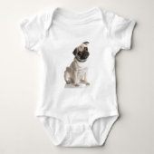 Mops Baby Strampler (Vorderseite)