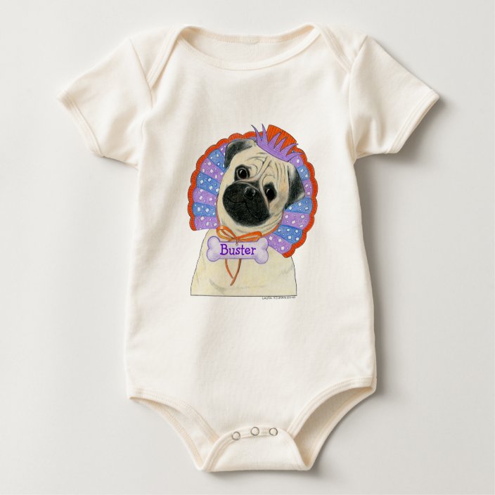 Mops-Baby-Strampler Baby Strampler | Zazzle.de