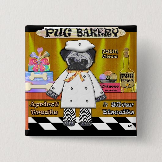 Mops-Bäckerei Button (Vorderseite)