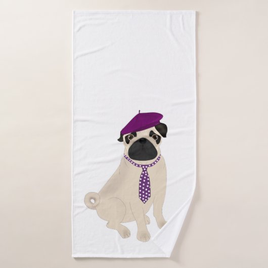 Mops Badehandtuch (Badehandtuch)