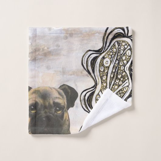 Mops Badhandtuch Set (Waschlappen)