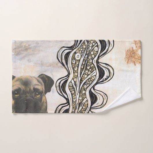 Mops Badhandtuch Set (Handtuch)