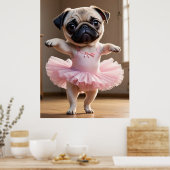 Mops Ballerina Poster (Küche)