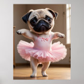 Mops Ballerina Poster (Vorne)