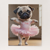 Mops Ballerina Puzzle (Vertikal)