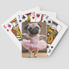 Mops Ballerina Spielkarten