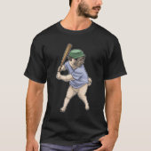 Mops Baseball Baseball T-Shirt (Vorderseite)