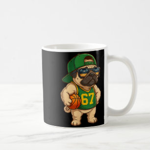Mops Basketball Hund 67 Gen Alpha Slang Srts Männe Kaffeetasse