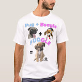 Mops + Beagle = Puggle T-Shirt (Vorderseite)
